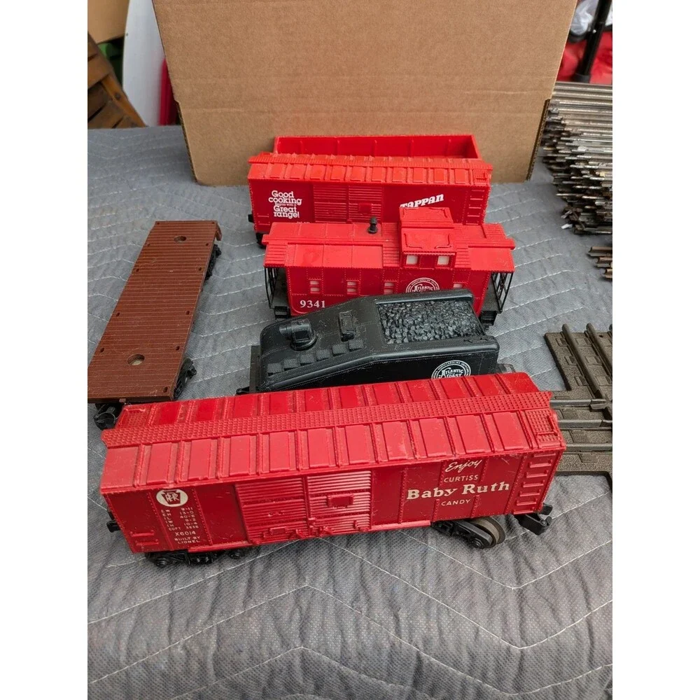 Lionel O Gauge Train Set Lot 43 Track Cars Caboose Boxcar Baby Ruth Tappan...